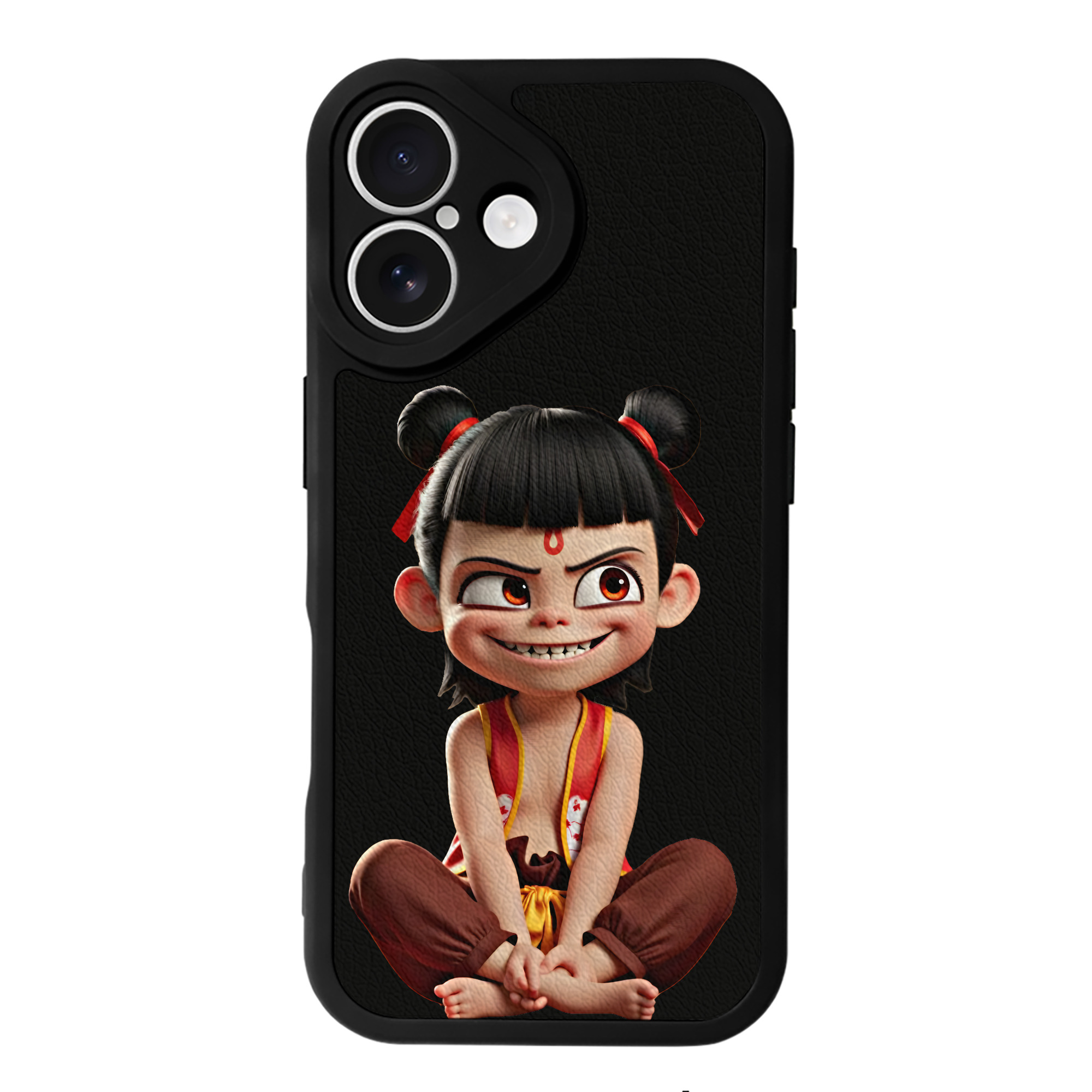 （画像用） Ne Zha 2 ナタ 魔童の大暴れ 【iPhone 16シリーズ対応】シリコンスマホケース（レザー調） 材質：シリコン